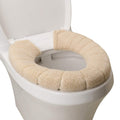 Toilet Seat Cover,Bathroom Soft Thicker Warmer with Snaps Fixed Stretchable Washable Fiber Cloth Toilet Seat Covers Pads Easy In