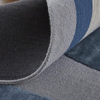 HomeRoots 515048 9 x 12 ft. Blue Ivory & Gray Wool Striped Hand Tufted Handmade Rectangle Area Rug