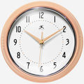 Infinity Instruments Retro 9.5 Inch Round Indoor Wall Clock, Peach Fuzz