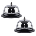 Super Z Outlet Call Bell 2-Pack - Classic Service Bell For Desk, Counter, Or Reception 3.35', Gleaming Stainless Steel, Corrosi