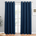 PONY DANCE Window Curtain Panels - Grommets Top Thermal Insulated Light Blocking Curtain Covers for Bedroom Dining Room/Sliding 