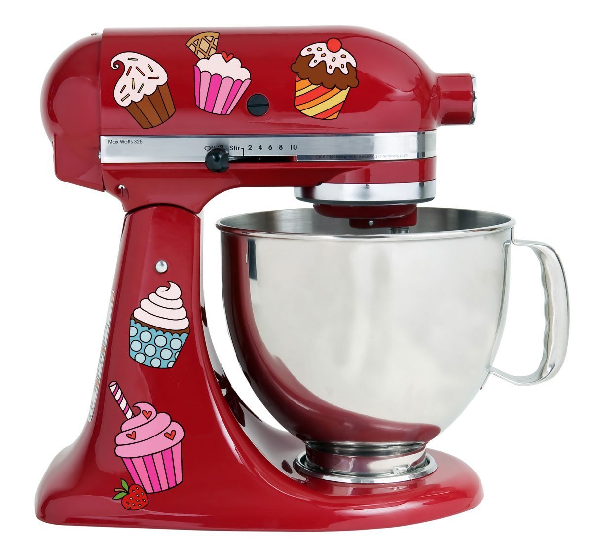 Colorful Cupcakes Vinyl Decals For Kitchen Mixers Stickers