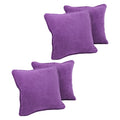 Blazing Needles Corded Microsuede Throw Pillow, 18", Ultra Violet 4 Count