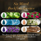 Sukh Backflow Incense Cones For Waterfall - Waterfall Scented Incense Cones 108Pcs Backflow Smoke Burning Incense Cones Bulk 6 D