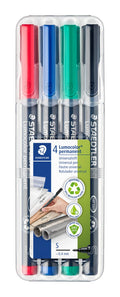 Staedtler Permanent Markers (Std313Wp4A6), Pack Of 4 Pens