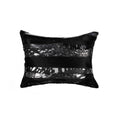 HomeRoots Decor 12-inch x 20-inch x 5-inch Black & Silver - Pillow