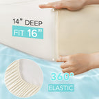 Comfort Spaces Cooling Sheets, Moisture Wicking Coolmax Sheets, Soft, Colorfast Sheet Set, Cooling Bed Sheets For Hot Sleepers, Elastic Deep Pocket Fits Up To 16' Mattress, Twin Cream 3 Piece