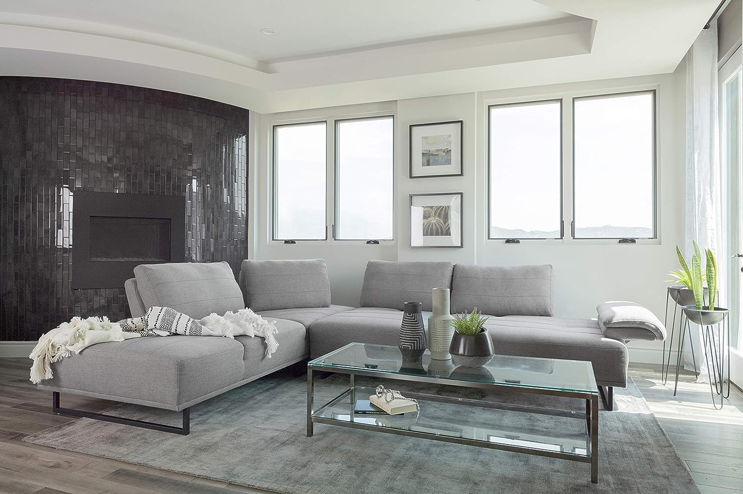 Coaster Fine Furniture Arden Taupe Fabric Adjustable Back Sectional 508888