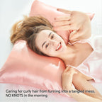 Bedelite Satin Pillowcase With Zipper 2 Pack, Coral Pillow Cases Standard Size, Super Soft And Cooling Similar To Silk Pillow Ca
