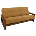 Blazing Needles Solid Microsuede Double Corded 8" to 9" Futon Cover, Full, Chocolate