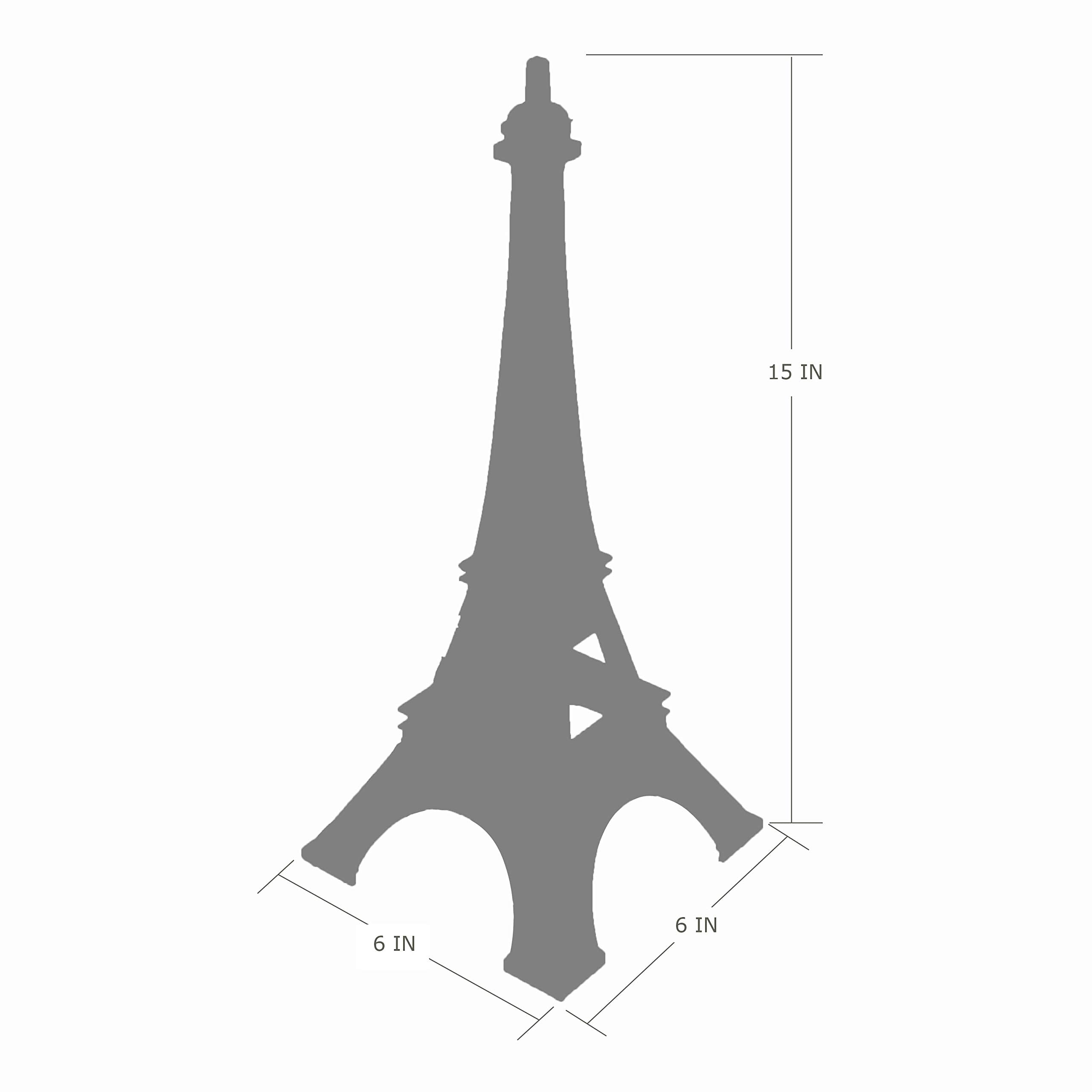 Allgala 15'' Eiffel Tower Statue Decor Alloy Metal, Black
