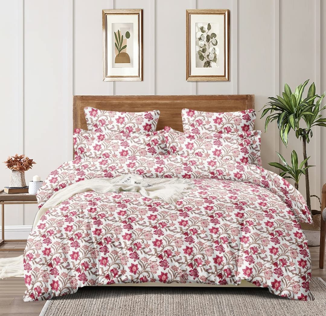 Homewards Pink Floral Double Bed Comforter Size 216X230Cm