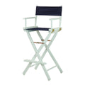 Casual Home Directors Chair ,White Frame/Navy Canvas,30 - Bar Height