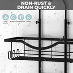 Shower Caddy Hanging Adjustable Shower Caddy, Rustproof Extended Length Shower Caddy Over Shower Head With Hooks Soap Holder, La
