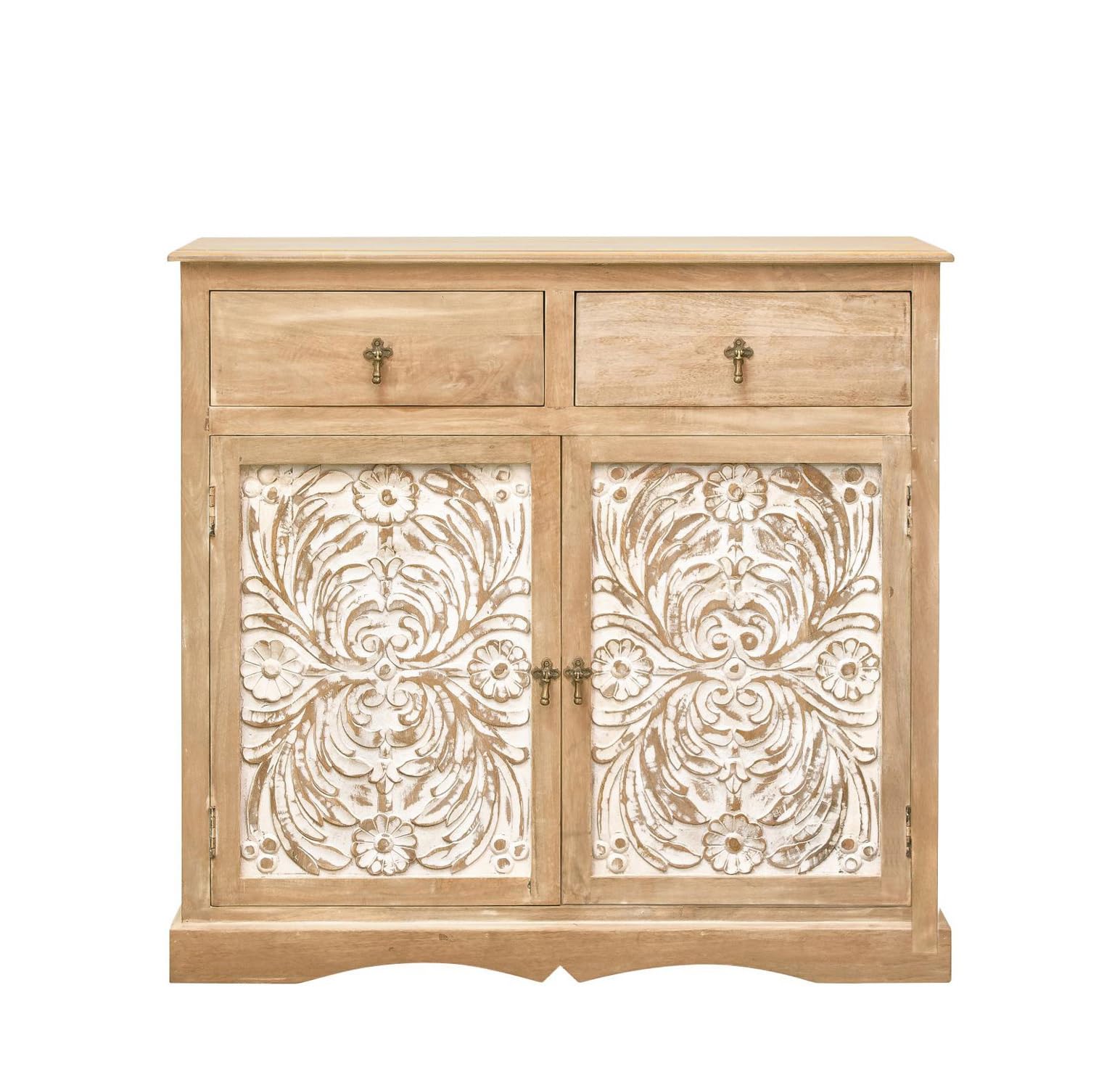 The Attic Jodhpur Sideboard, Multipurpose Cabinet For Kitchen And Living Room Storage, Crockery Storage, Solid Wood Handcarved M