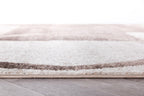 Rugshop Contemporary Abstract Circle Design Soft Area Rug 2' X 3' Brown