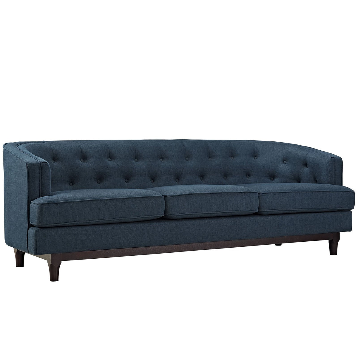 Modway Coast Fabric Upholstered Contemporary Modern Sofa In Azure
