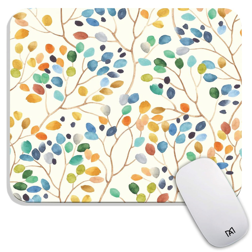 Armanza Square Mouse Pad Colorful Forest,Personalized Premium-Textured Custom Mouse Mat Design,Washable Mousepad Lycra Cloth,Non