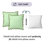 Folkulture Throw Pillow Covers 20X20, Set Of 2 Throw Pillows For Couch Pillows For Living Room, Boho Throw Pillows, Scalloped Pi