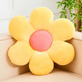 Kcvvcr Yellow Flower Pillow, Soft 19.6 ' Flower Throw Pillow, Cute Flower Shaped Floor Pillow, Aesthetic Floral Plush Daisy Dec
