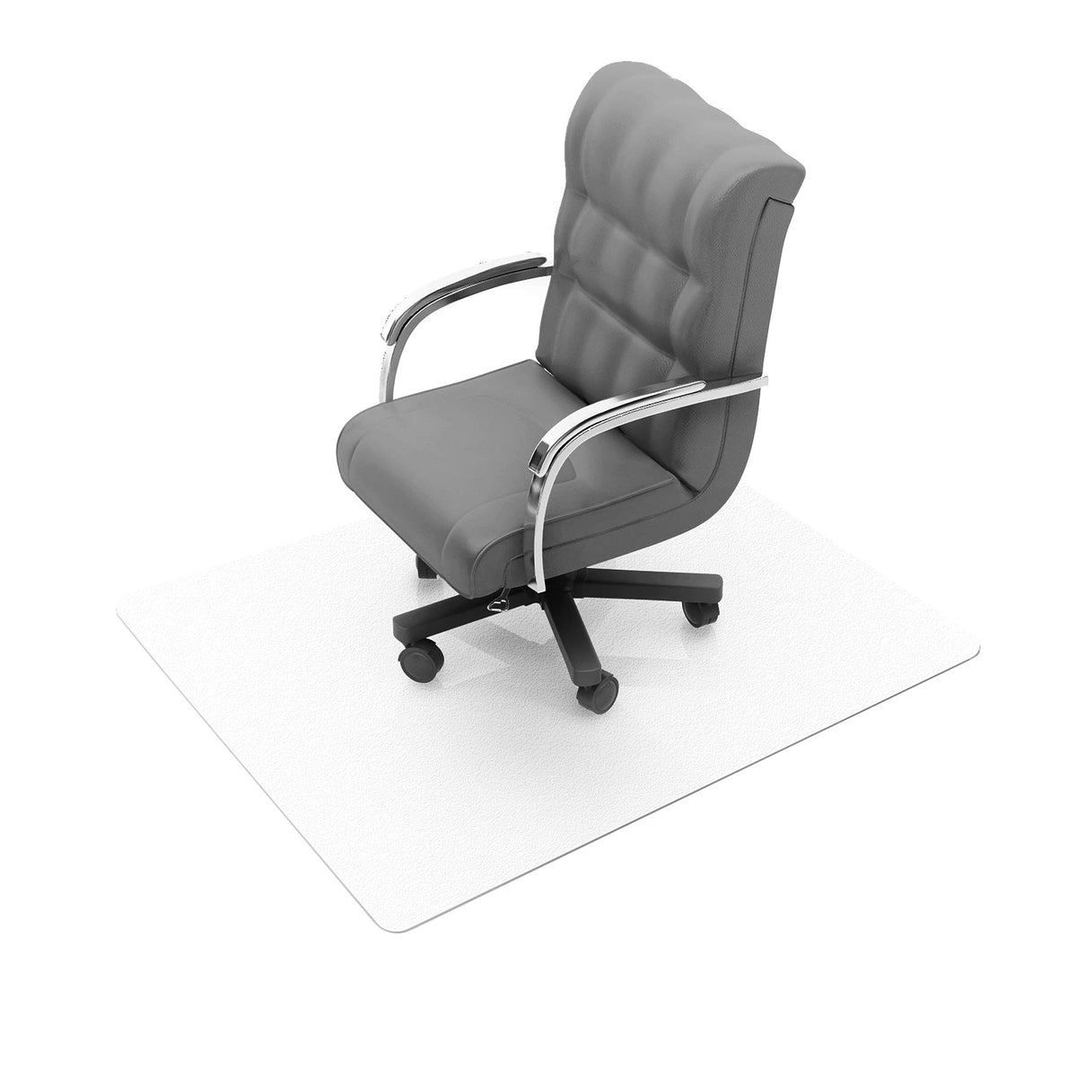 Floortex PF1213425EV Cleartex Advantagemat Phthalate Free PVC Chair Mat for Hard Floors, 53 x 45
