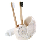 Avanti Linens - Toothbrush Holder, Seashell Inspired Bathroom Accessories, Guest Bathroom Essentials (Sequin Shell Collection)