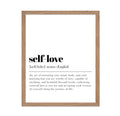 Poster Master Typography Poster - Dictionary Print - Self Love Definition, Nurturing your Mind and Soul, Worthy, Motivational - 