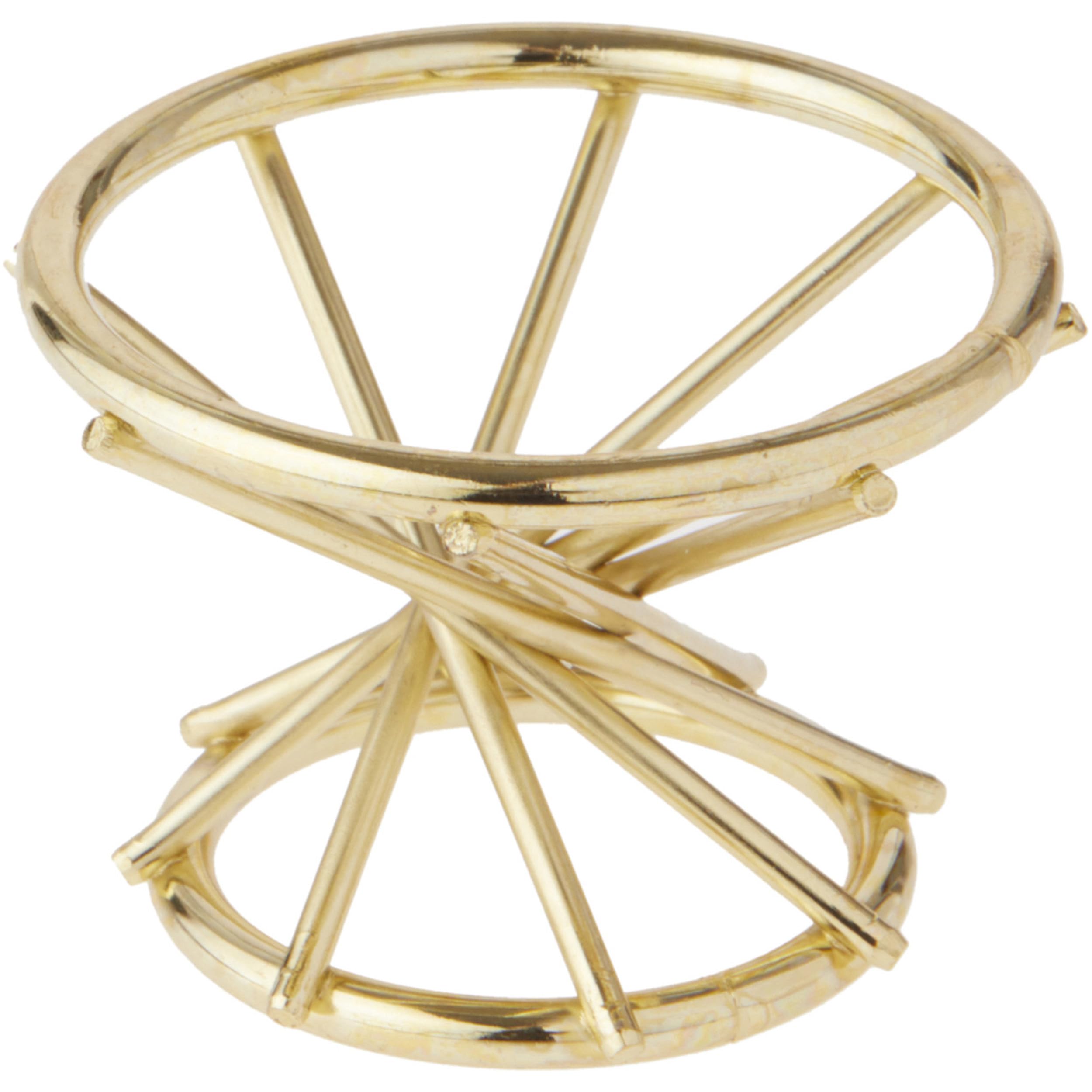Bards Brass-toned Egg Stand/Holder, Swirl Leg, 2 diameter, Pack of 2