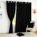 Story@Home 100% True Blackout Solid Window Curtains 5 Feet Long Set Of 3 | Room Darkening | Thermal Insulated Curtains For Livin