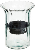 KALALOU Small Ribbed Glass Candle Cylinder, One Size, Brown