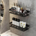 Qonetic Self Adhesive Bathroom Shelf For Wall | Bathroom Organiser Without Drill | Wall Mounted Bathroom Shelves | Plastic Bathr
