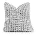Cocoploceus 1 Piece Euro Sham Gray 26X26 Pillow Covers Decorative Farmhouse Euro Shams Velvet Square Cushion Covers Soft Bubble