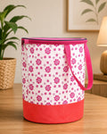 Raj Bag Cloth Laundry Basket Non Woven Waterproof Foldable with Handle (Pink)