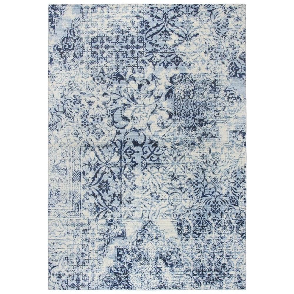 Rizzy Home Alora Decor Swagger 5'3"X7'6" Distress Patch Work Ivory/Blue/Dk Blue Area Rug