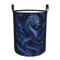 Laundry Basket Dirty Clothes Hamper for Bedroom Blue Cloud Dragon