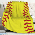 Auivty Softball Gifts For Girls Women Yellow Softball Blanket Sport Gifts Girls 8 9 10 11 12 Years Team Players Coach Softball L