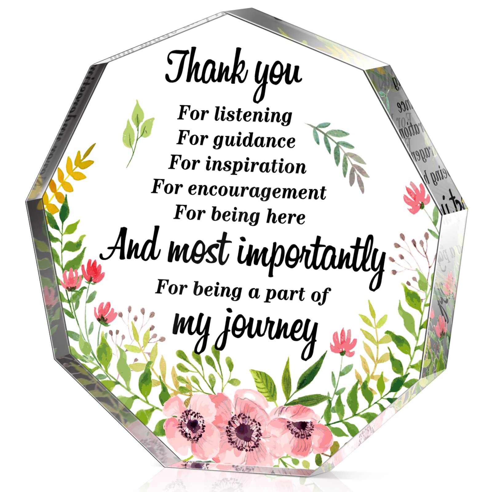 Yinder Thank You Gift for Women Acrylic Inspirational Present Coworker Office Colleague Leaving Job Farewell Gift graduation App