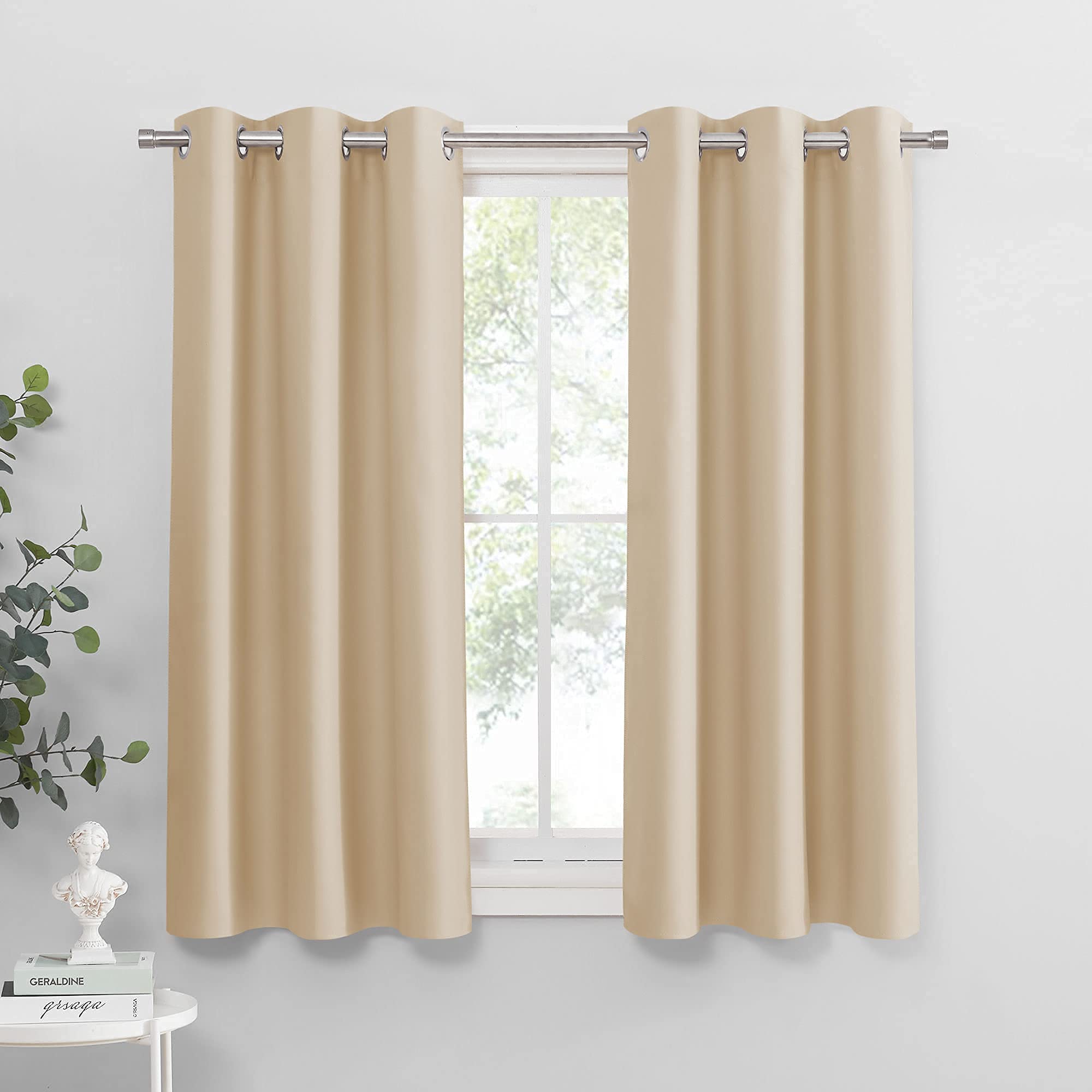 PONY DANCE Window Curtains Set - Room Darkening Home Decor Window Treatments Grommet Drapes Light Block for Dorm/Living Room, Ea