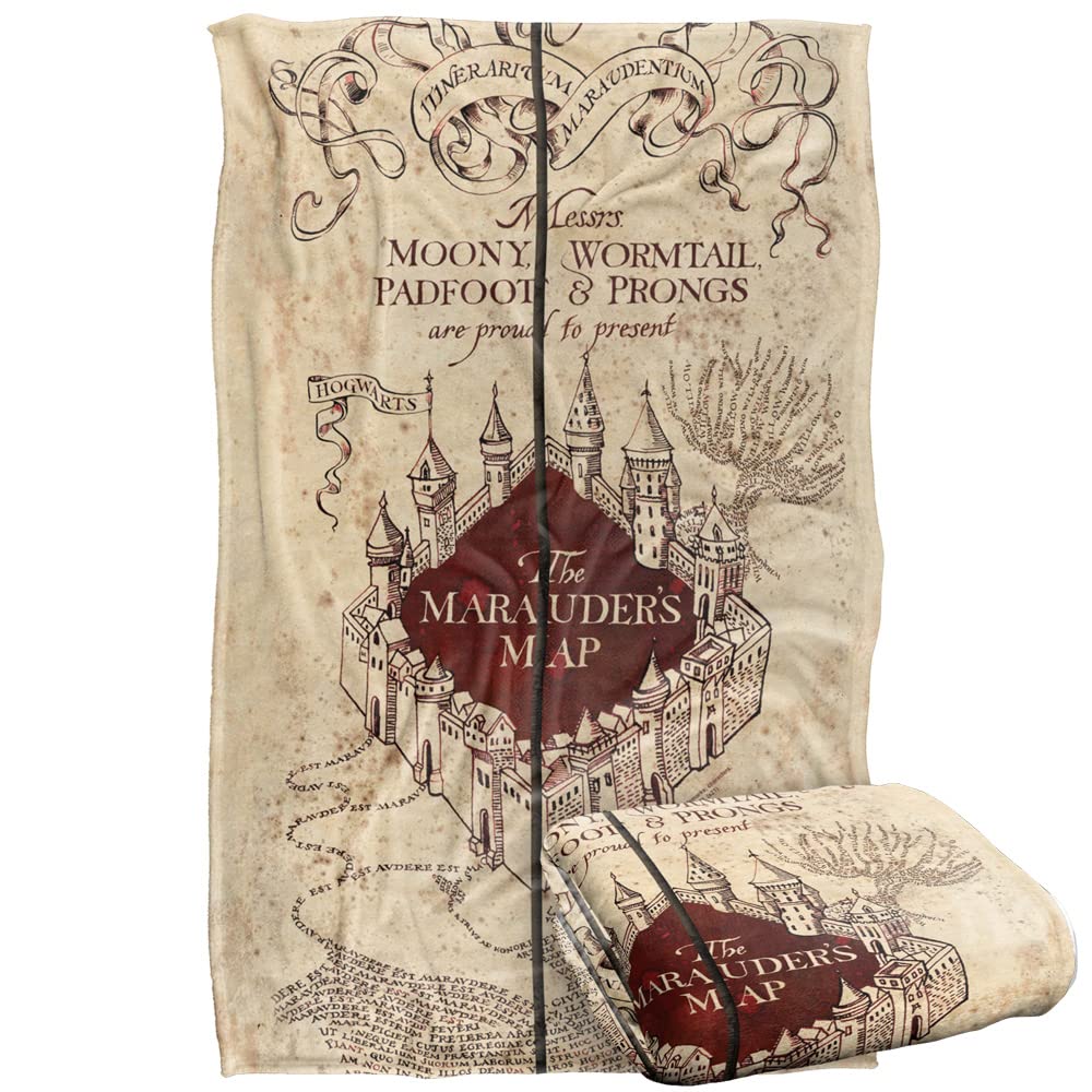 Harry Potter Marauder'S Map Officially Licensed Silky Touch Super Soft Throw Blanket 36' X 58'