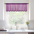 Miulee Window Valance Half Window Sheer Curtains Rod Pocket Semitranslucent Voile Drapes Extra Wide For Small Window Kitchen Caf