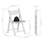 Winsome Robin 4-PC Folding Set Teak Chair, 17.64 x 20.1 x 32.28