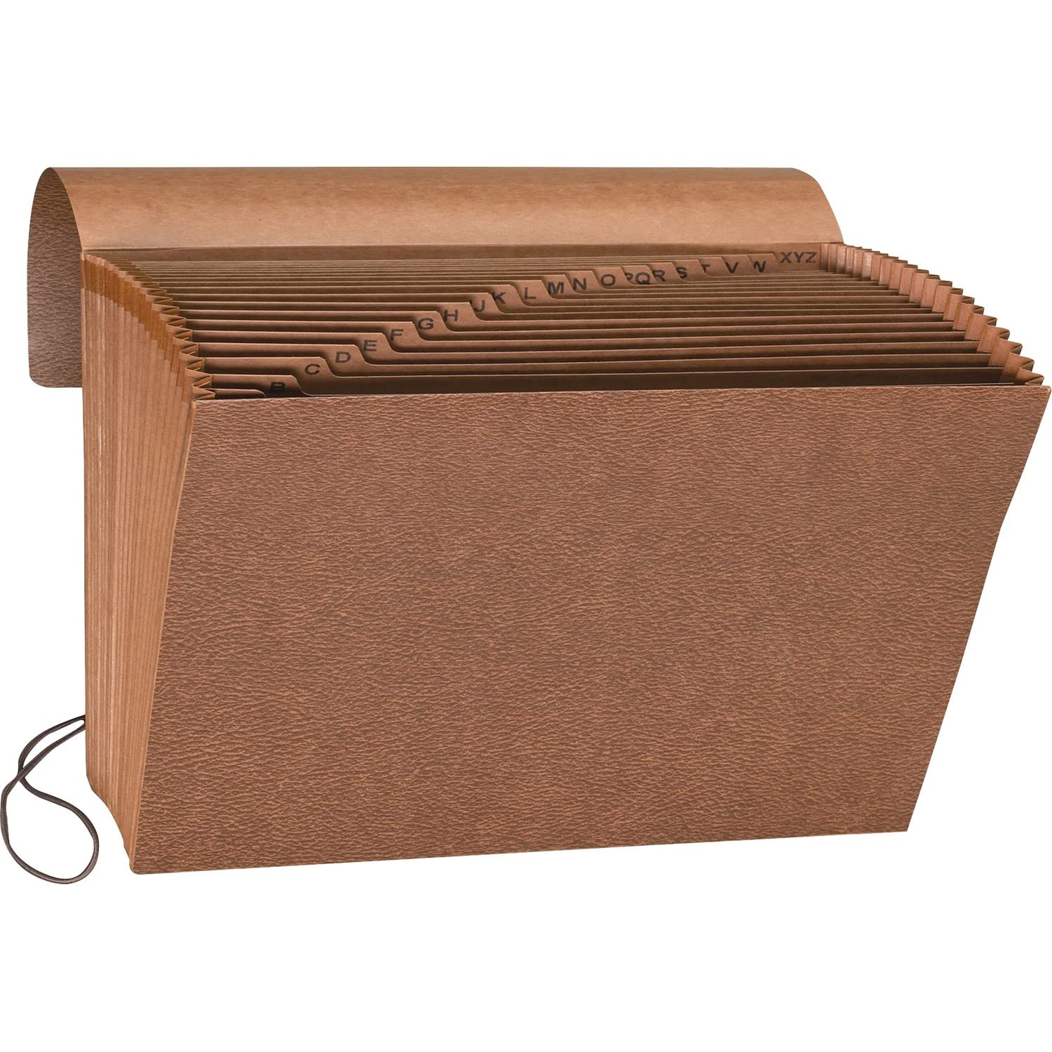 Sparco 23680 Accordion File,w/Flap,A-Z,21 Pocket,Letter,12-Inch x10-Inch ,Brown
