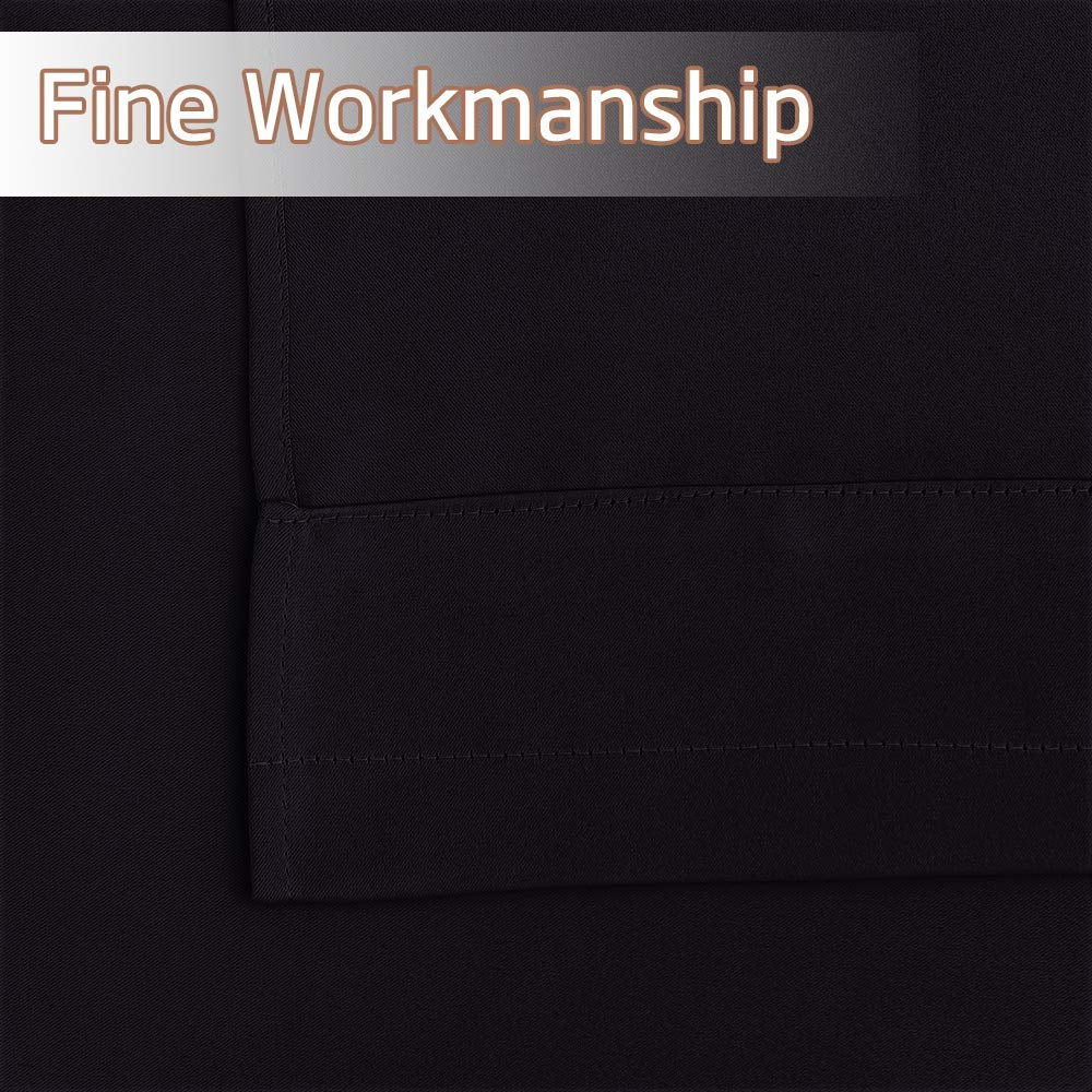 Nicetown Kitchen Blackout Curtains For Small Window - Thermal Insulated Rod Pocket Privacy Window Tiers For Cafe Office Hallowee