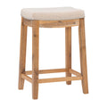 Linon Home D  cor Kingston Acacia Counter Stool, Brown