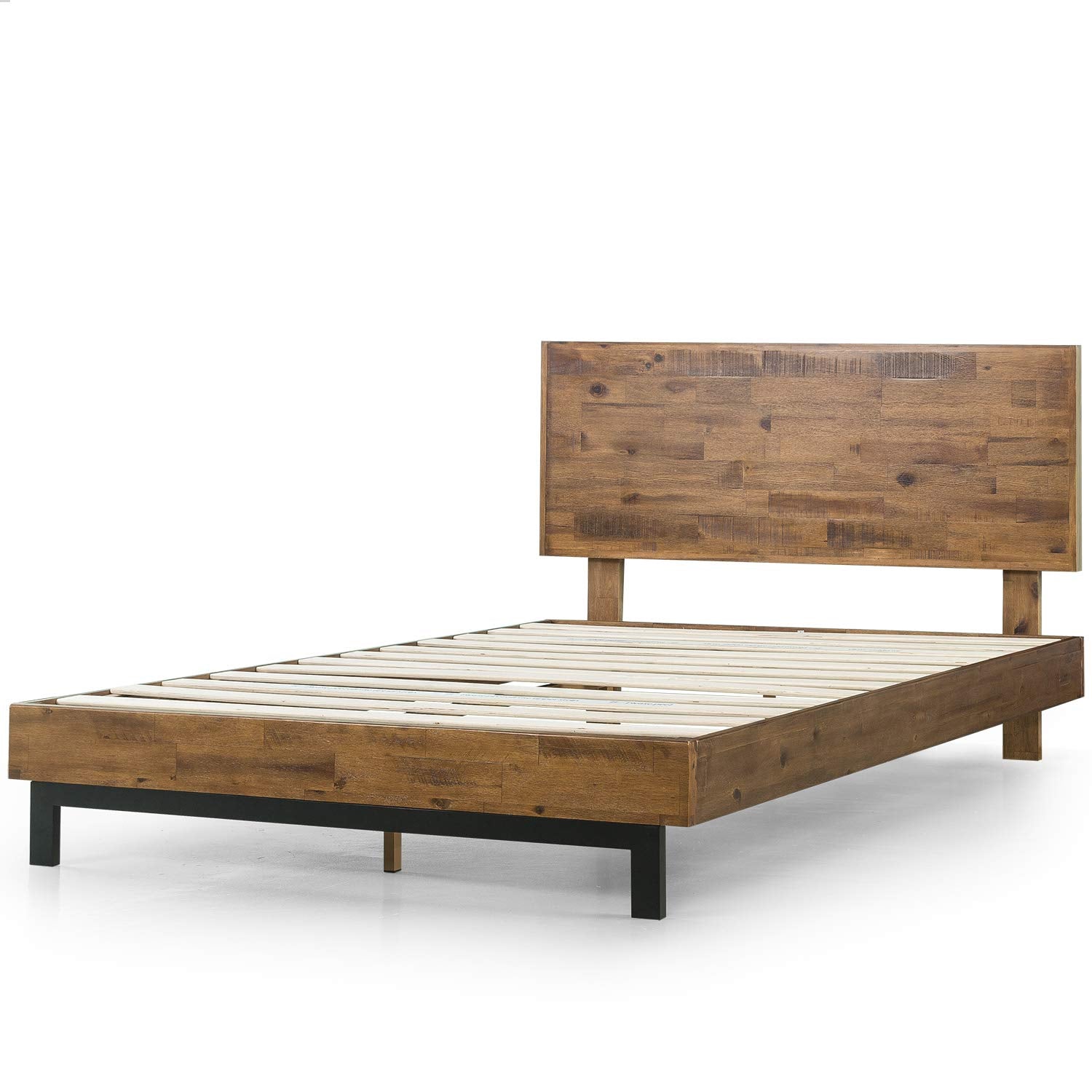 ZINUS Tricia Wood Platform Bed Frame with Adjustable Headboard, Wood Slat Support with No Box Spring Needed, Easy Assembly, King