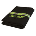 Fully Involved Stitching Firefighter Personalized Black Station Blanket 60' X 80'
