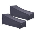F&J Outdoors Waterproof Uv Resistant Heavy Duty Patio Chaise Lounge Chair Cover, 2Pack, 79'Lx30'Wx30'H, Grey