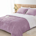 Seward Park Lavender Purple Fuzzy Sherpa Comforter Set Twin Xl Size, All Season Fleece Blanket For Girls, Soft Warm Winter Colle