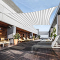 Awnpro 3' X 3' Shade Sails 180Gsm Rectangular Shade Sails Sun Rays Blocking Patio Garden Outdoor Facilities Gray White Strip