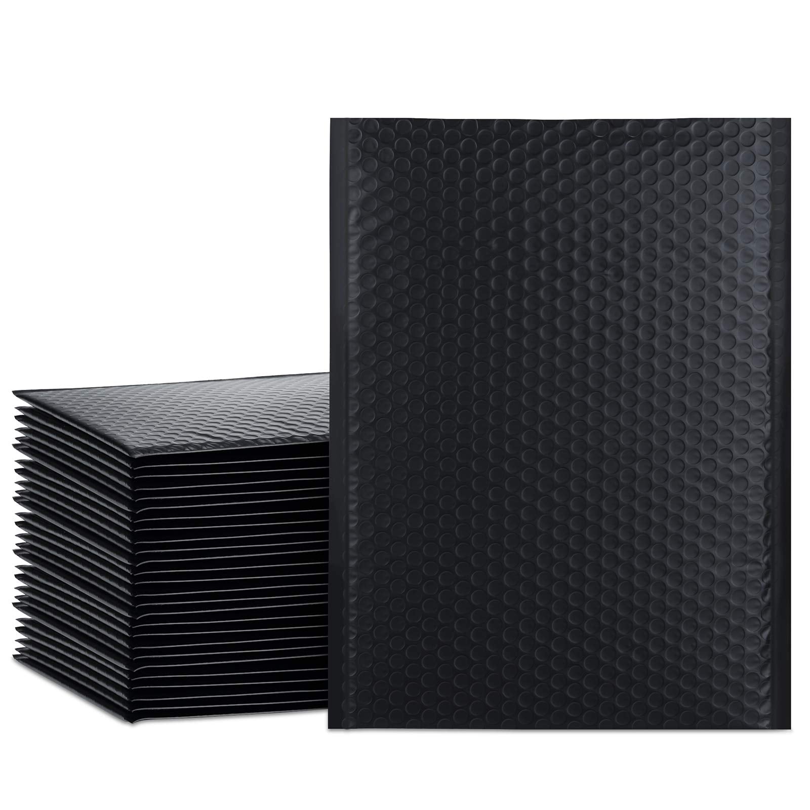 Ucgou Bubble Mailers 9.5X14.5 Inch Black 25 Pack Poly Padded Envelopes Large #4 Mailing Packages Opaque Packaging Postal Self Se